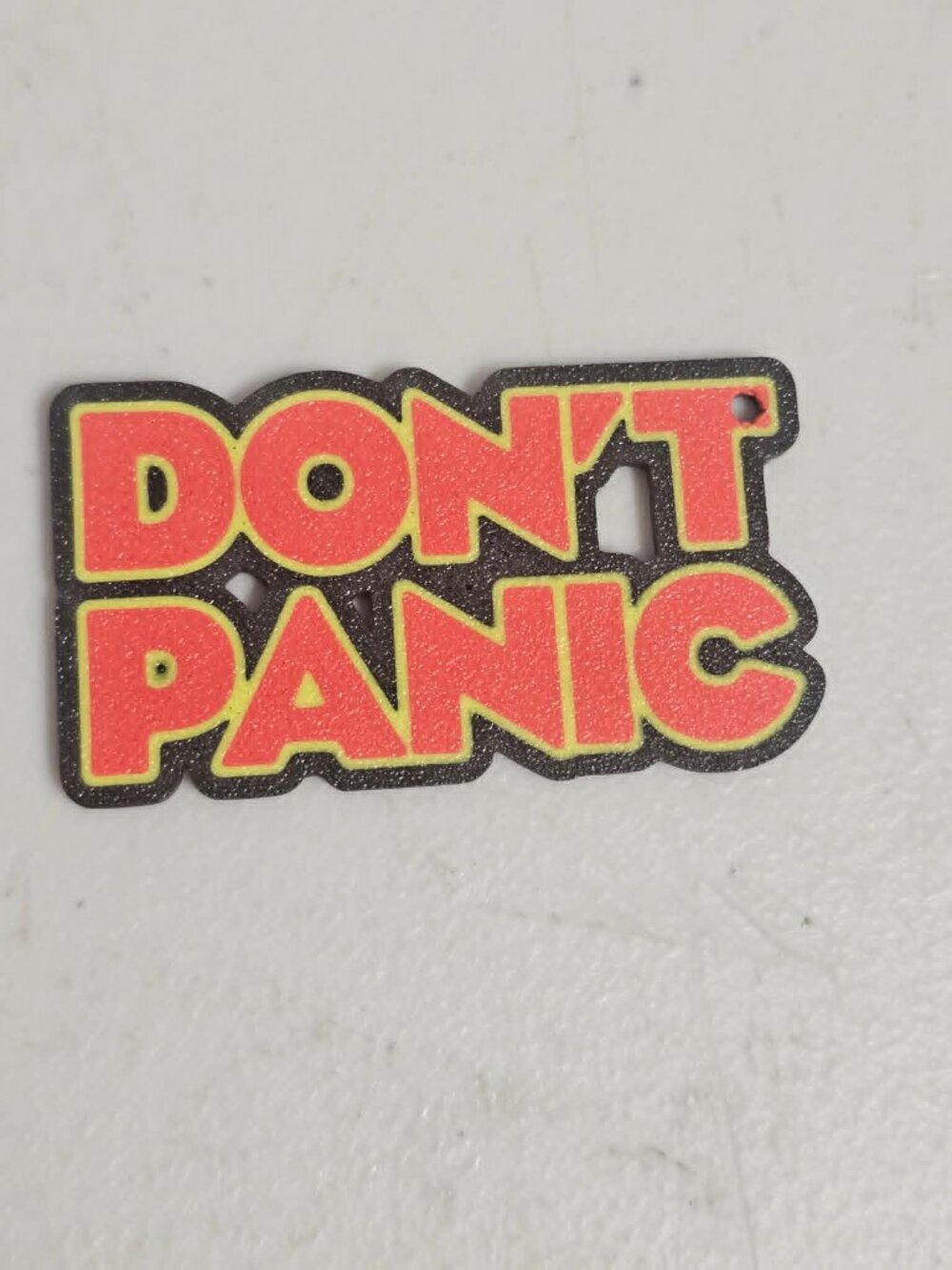 Don't Panic Flat Keychain - Picture 1 of 1